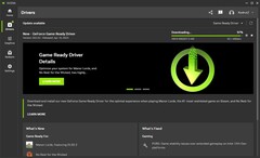 Nvidia GeForce Game Ready Driver 552.22 downloading in the Nvidia app (Source: Own)