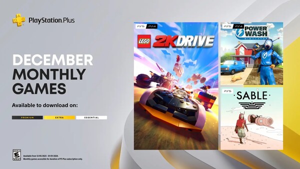 The full PlayStation Plus lineup of December 2023 (Image: Sony)