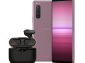 The pink Xperia 5 II has a glossy finish. (Image source: Sony)