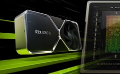 De GeForce RTX 4060 Ti beschikt over DLSS 3-prestatiemogelijkheden en een boostklok van 2,54 GHz.  (Bron afbeelding: Nvidia - bewerken)