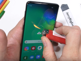 The Samsung Galaxy S10 was even put through a flame test. (Source: YouTube/JerryRigEverything)