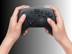 Nintendo Switch 2 Pro Controller subjected to teardown shown in hands (Image source: Nintendo of America with edits)