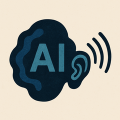 Abstract illustration symbolising AI-powered hearing technology (Image source: OpenAI/DALL·E)