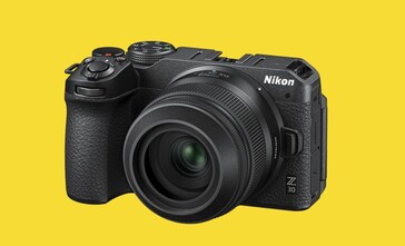 Nikon's first Nikkor prime lens for DX cameras barely sticks out in front of the Nikon Z30's body grip. (Image source: Nikon)