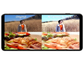 Photos taken with and without Sony's new AI Camera Assistant's image processing.