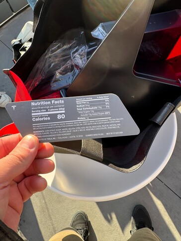 Tesla Supercharged Gummies nutritional info. (Image source: The Kilowatts)