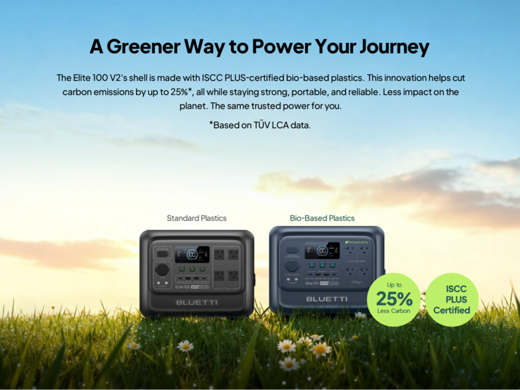 The Bluetti Elite 100 V2 Bio-based Edition comes in an earth deep blue finish (Image source: Bluetti)