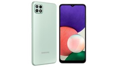 The Galaxy A22 will be Samsung&#039;s cheapest 5G smartphone of 2021. (Image source: 91Mobiles)
