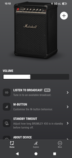 Marshall Bluetooth app: adjusting volume isn’t exactly exciting