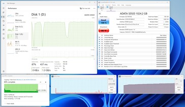 Stress test, writing data with activated cooling unit