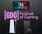 GDC banner with Switch 2, PS5, and Xbox consoles is shown (Image source: GDC, Nintendo, Sony PlayStation, Xbox Gaming with edits)