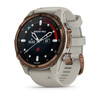 The Descent Mk3i – 43 mm Bronze PVD Titanium with French Gray Silicone Band. (Image source: Garmin)