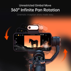The Hohem iSteady M7 AI smartphone gimbal features full 360° infinite pan tracking (Image source: Hohem)