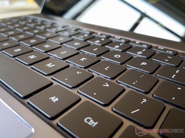 At just 1.2 mm of travel, the keys are softer than on the MateBook X Pro
