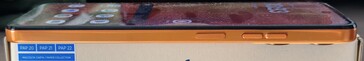 Right: standby button, volume rocker