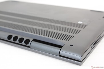 The circular design of the ventilation grilles are a unique visual feature of the Inspiron 16
