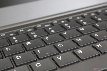 The main QWERTY keys are comfortable with satisfactory feedback and travel. Unfortunately, the Space key is too spongy
