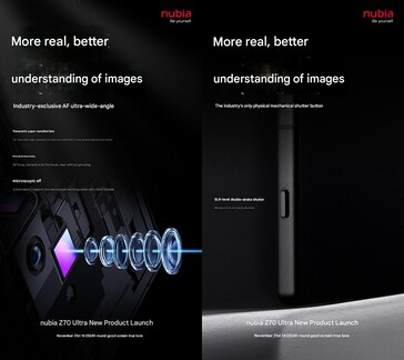 Ultrawide and the camera button (Image source: Nubia - machine translated)