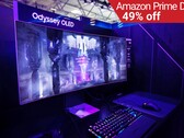 The Samsung Odyssey G8 QD-OLED 34-inch is on sale for Amazon's October Prime Day. (Image source: Samsung - edited)
