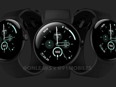 The Pixel Watch 3 series is rumoured to be available in black, hazel, silver and pink colour options. (Image source: OnLeaks)