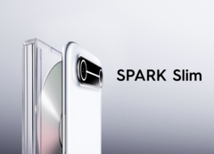 The Tecno Spark Slim (pictured) comes with two 50MP cameras. (Image source: Tecno)