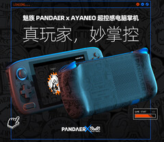 The PANDAER x AYANEO has an eye-catching design. (Image source: Meizu)