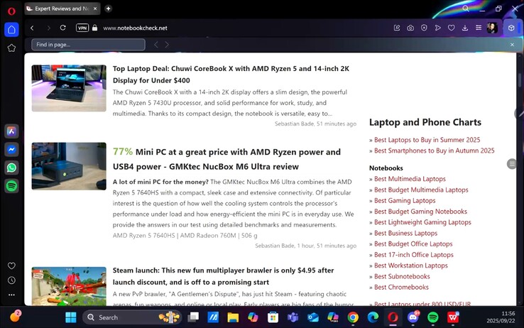 With HDR10+ support and a 16:10 aspect ratio, visuals are bright, text is crisp, and media playback is immersive. (Image source: Darryl Linington - Notebookcheck)