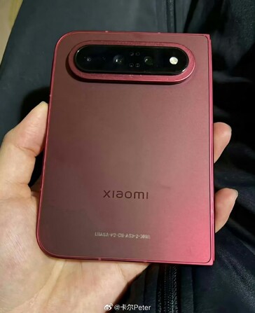 A view of the Xiaomi 18 Fold showcasing its wide rear.