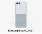 Leaked image of Galaxy Z Flip 7 shows larger cover display. (Image source: Android Authority)