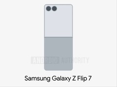 Leaked image of Galaxy Z Flip 7 shows larger cover display. (Image source: Android Authority)