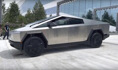 Tesla&#039;s Cybertruck looks to be nearing production status in its latest appearance at a shareholder meeting in Texas. (Image source: Farzad Mesbahi on YouTube)