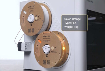 The Snapmaker U1 supports RFID tags on filament spools (Image source: Snapmaker)