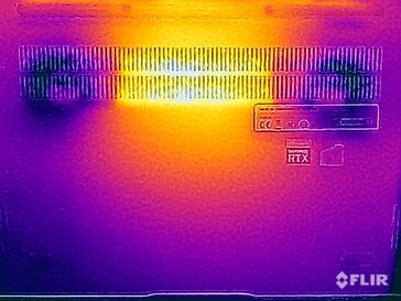 Surface temperatures underside (stress test)