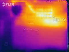 Temperature on bottom during load