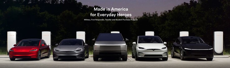 The new American Heroes Tesla vehicle discount program.