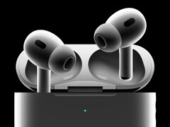 Official render of Apple&#039;s AirPods Pro 2. (Image source: Apple)