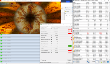 System information at the beginning of a FurMark and Prime95 stress test