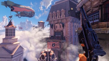 Pictured: A gameplay screenshot from BioShock Infinite.