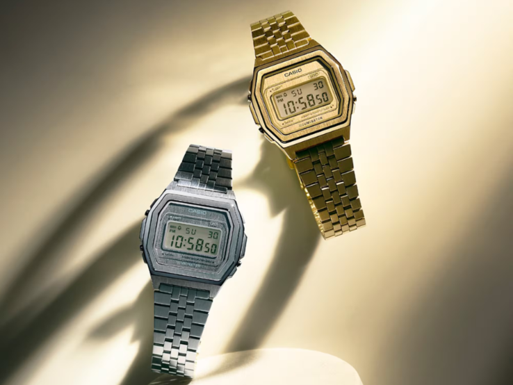 The Casio Vintage A1000A-7 (left) and A1000G-9 (right) watches. (Image source: Casio)