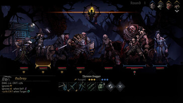 An image showing a battle in Darkest Dungeon II