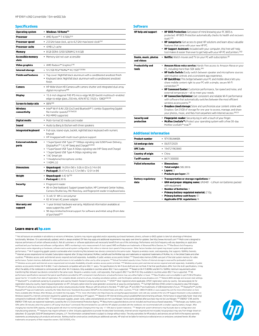 Envy x360 15 (AMD specifications)