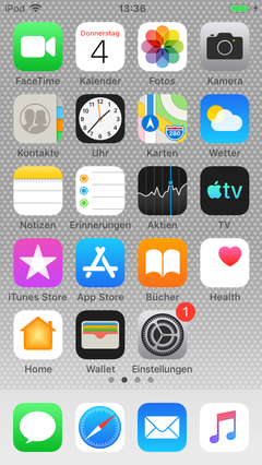 Default home screen