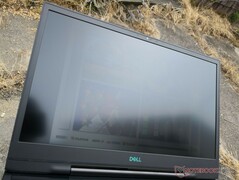 Outdoors on cloudy day