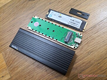 The board inside is compatible with M.2 2230, 2242, 2260, and 2280 SSDs
