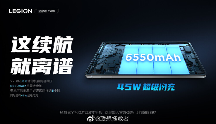 Legion Y700 power details. (Image source: Lenovo)