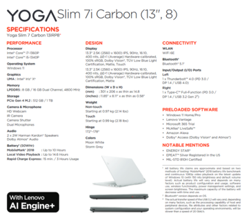 Lenovo Yoga Slim 7i Carbon specifications
