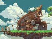 An image showing a house in Owlboy.