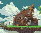 An image showing a house in Owlboy.