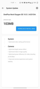 OnePlus Nord OxygenOS 10.5.1 changelog. (Image Source: XDA Developers)