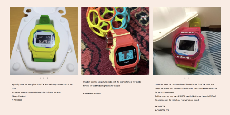 Images from "My G-Shock Gallery". (Image source: Casio)